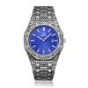 Vintage Engraved Octagon Men’s Quartz Watch, Waterproof Metal Bracelet Wristwatch with Calendar, Luxury Retro Carved Business Watch