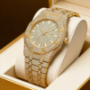 Full Diamond Luxury Quartz Watch, Business Steel Strip Hip Hop Watch, Fashion Waterproof Men's Watch