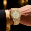 Full Diamond Luxury Quartz Watch, Business Steel Strip Hip Hop Watch, Fashion Waterproof Men's Watch