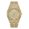 Full Diamond Luxury Quartz Watch, Business Steel Strip Hip Hop Watch, Fashion Waterproof Men's Watch