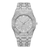 Full Diamond Luxury Quartz Watch, Business Steel Strip Hip Hop Watch, Fashion Waterproof Men's Watch