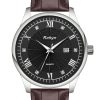 Ultra Thin Business Men Watch Leather Strap Waterproof Luminous Calendar Quartz Wristwatch