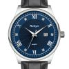 Ultra Thin Business Men Watch Leather Strap Waterproof Luminous Calendar Quartz Wristwatch