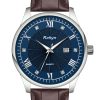 Ultra Thin Business Men Watch Leather Strap Waterproof Luminous Calendar Quartz Wristwatch