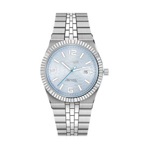 Rokyn Men's Quartz Watch, Honeycomb Dial Stainless Steel Bracelet, Waterproof Calendar Classic Business Wristwatch for Men