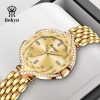 Rokyn Women's Watch Light Luxury Fashion Women's Watch Diamond Inlaid Waterproof Quartz Watch Women's Diamond Mirror