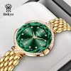 Rokyn Women's Watch Light Luxury Fashion Women's Watch Diamond Inlaid Waterproof Quartz Watch Women's Diamond Mirror