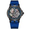 Large Case Skeleton Men Watch Textured Silicone Band Waterproof Sports Quartz Wristwatch