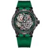 Large Case Skeleton Men Watch Textured Silicone Band Waterproof Sports Quartz Wristwatch