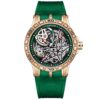Large Case Skeleton Men Watch Textured Silicone Band Waterproof Sports Quartz Wristwatch
