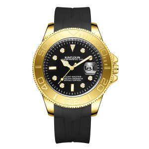 Yacht Diver Men's Watch, Rotating Bezel, Rubber Band, Waterproof Casual Quartz Wristwatch