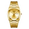 Men's Business Quartz Watch with Steel Strap and Dual Calendar Display - Simple, Versatile, and Waterproof