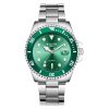 Couple Watch Set Men & Women, Diver Style Stainless Steel Bracelet Quartz Watches, Waterproof Date Matching Gift for Couples